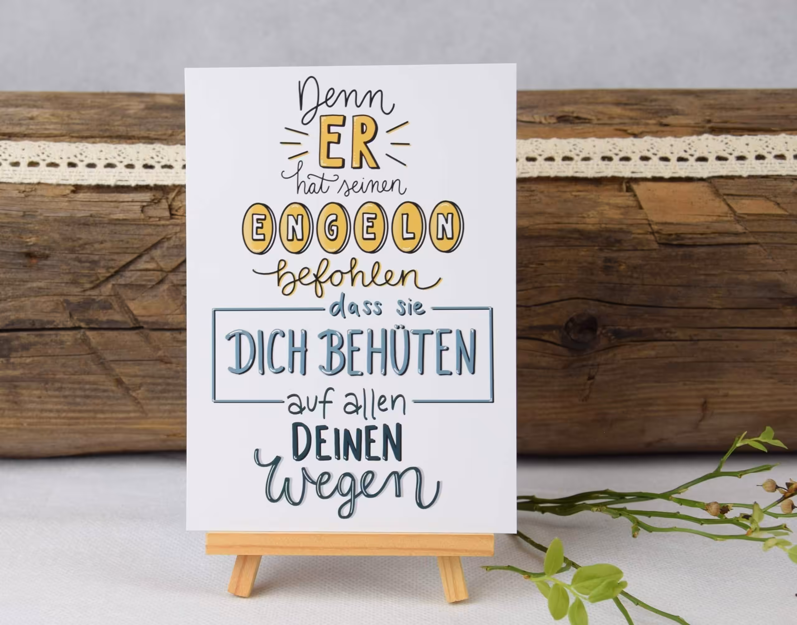 Karte Denn er hat seinen Engeln