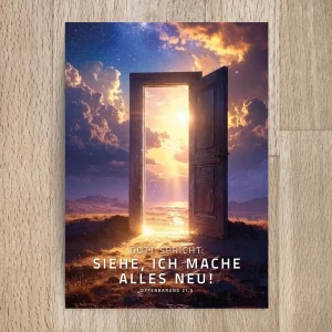 Jahreslosung 2026 Postkarte Motiv Tür