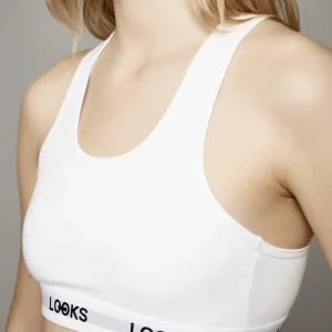 LOOKS Bustier BH Damen Sport weiß Doppelpack