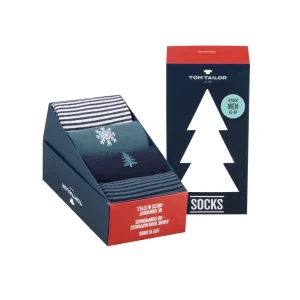 Tom Tailor Herren Socken 4er Box Weihnachten Xmas Geschenkbox