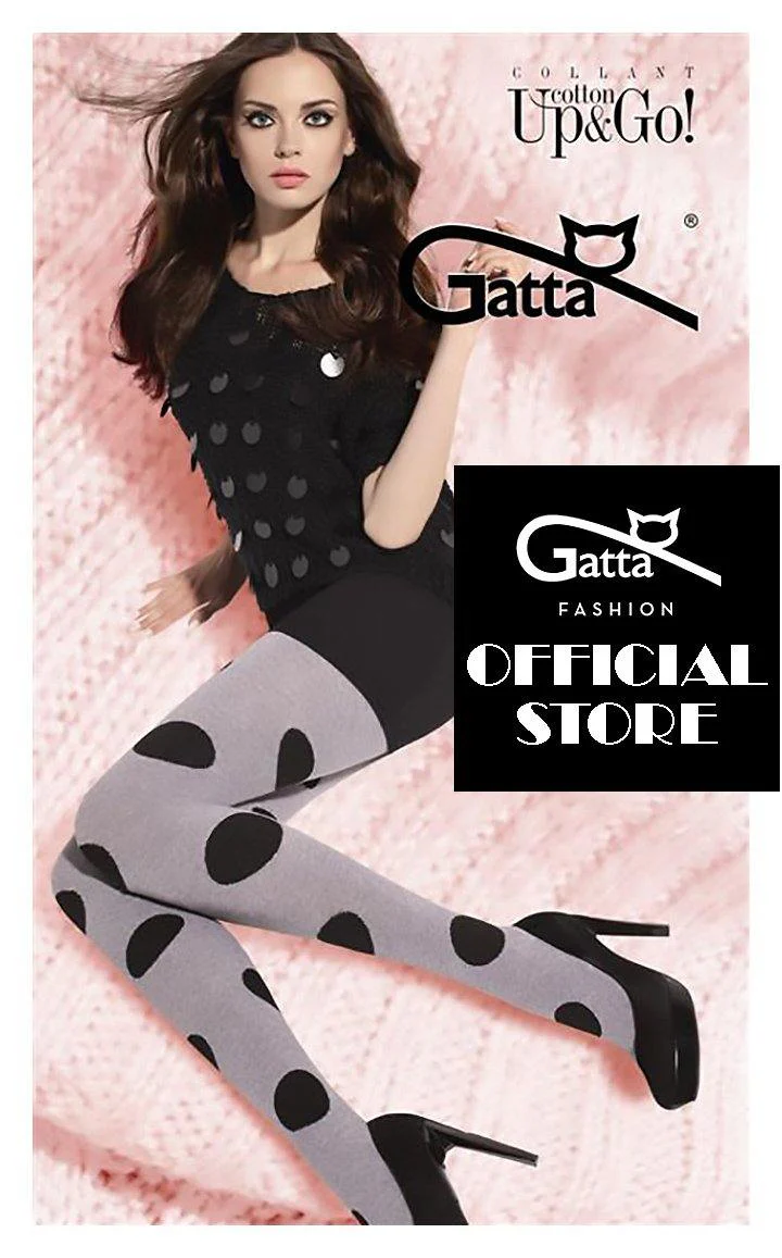 Gatta Cotton Up&Go 10 | gemusterte Strickstrumpfhose – Bild 2