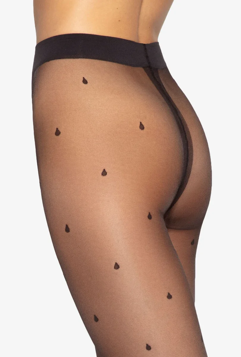Gatta Q-Eko 01 - 20den gemusterte Strumpfhose mit Tropfenmuster – Bild 6