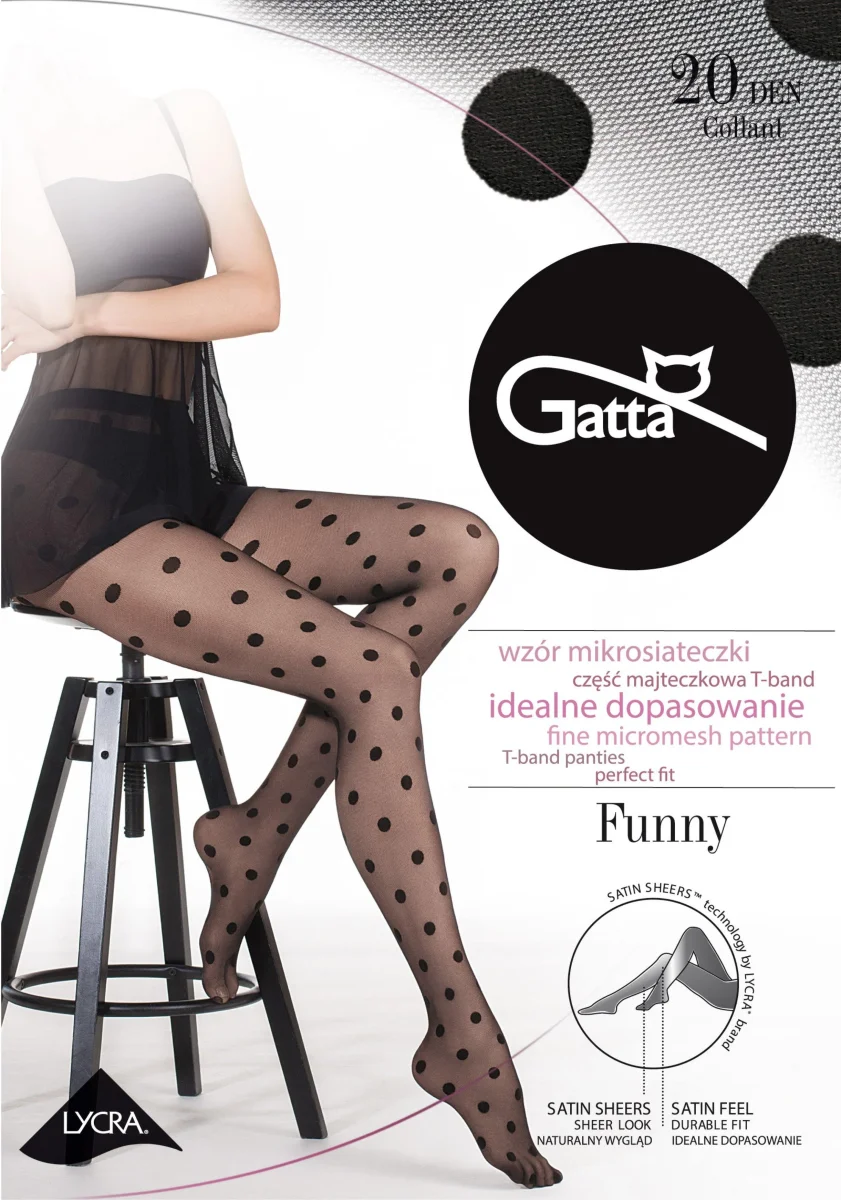 Gatta Funny 07 | 20DEN | gepunktete Feinstrumpfhose