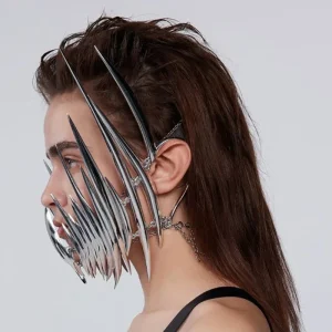 Metall-Cyberpunk-Maske