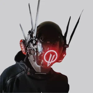 Roter Cyberpunk Futuristischer Helm